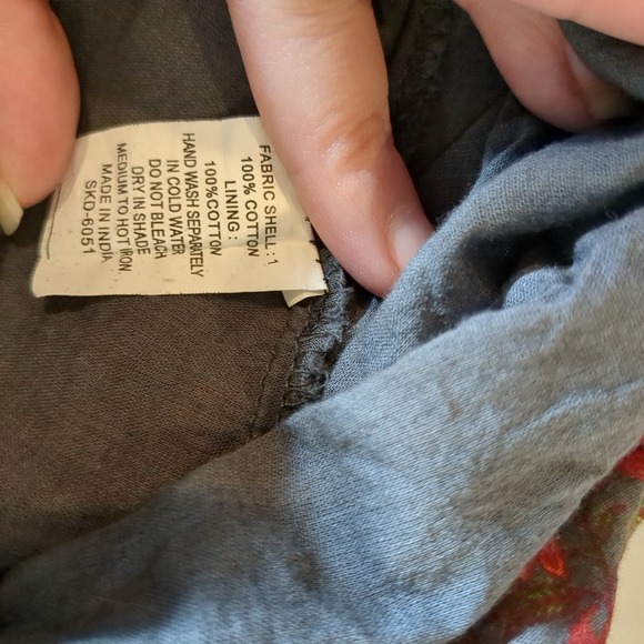 Biba women's floral Anarkali Dupatta 2pc set black/red, size 32 - Picture 10 of 13